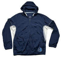 Nike Vintage Windrunner Windbreaker Lightweight Shell Jacket Navy and White (L)