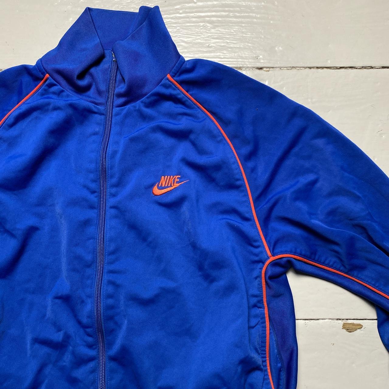 Nike Vintage Tracksuit Jacket Blue and Orange Swoosh