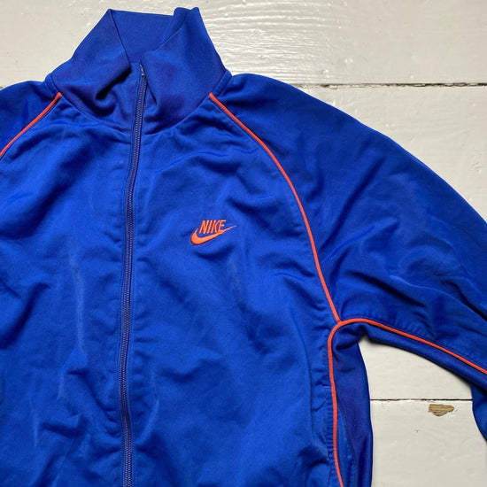 Nike Vintage Tracksuit Jacket Blue and Orange Swoosh