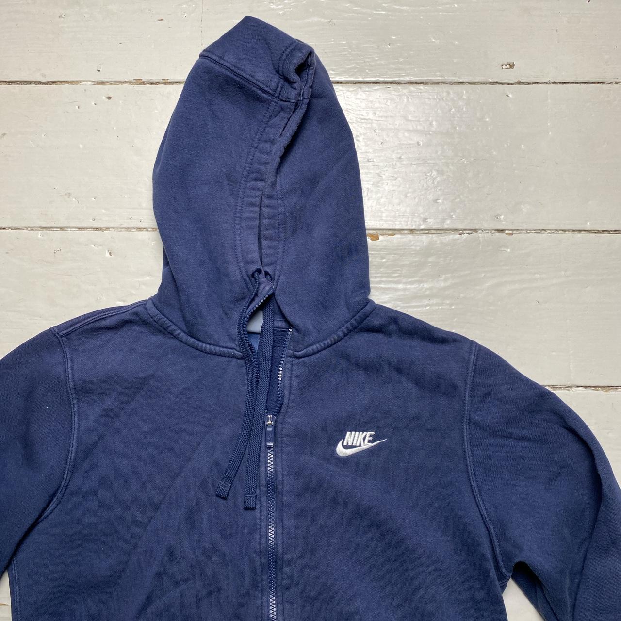 Nike Swoosh Hoodie Navy and White Swoosh