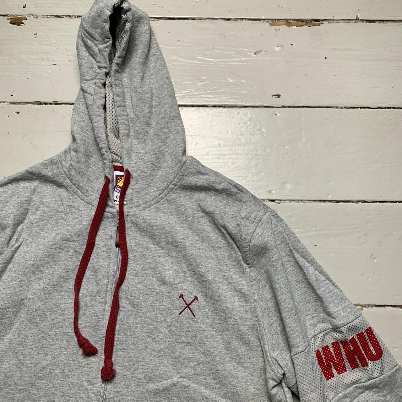 West Ham United Vintage Merch Grey Hoodie