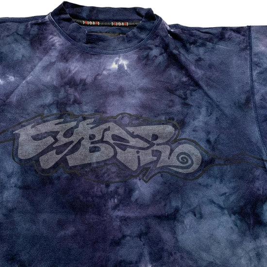 Bad Mad Hardwear Vintage 90’s Tie Dye Graffiti Skeleton T Shirt Navy (2XL)