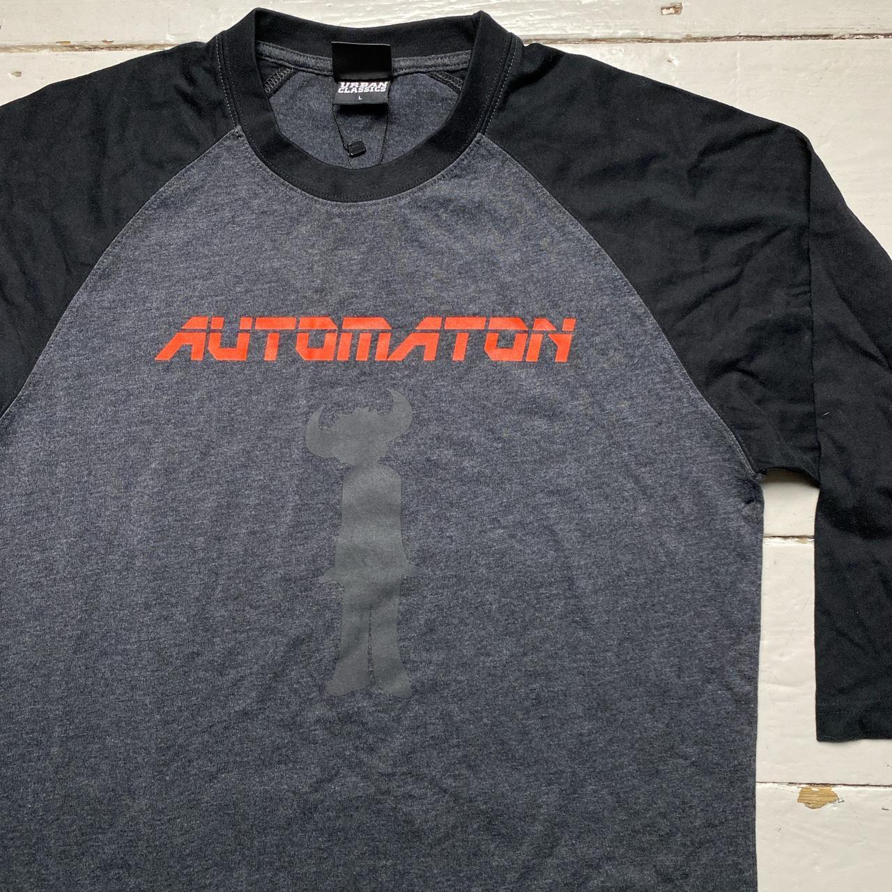 Jamiroquai Automation Black Grey and Red 3/4 Sleeve T Shirt