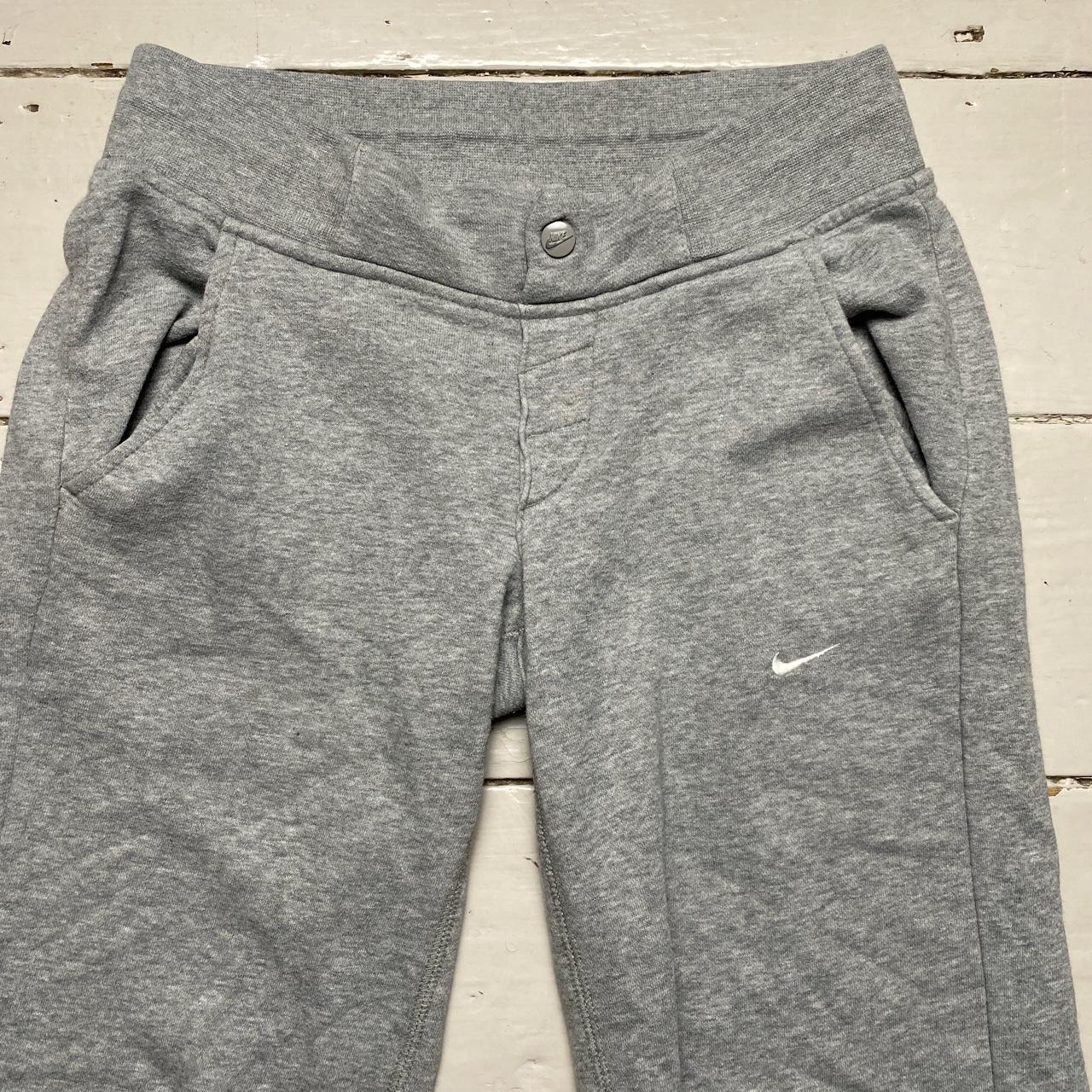 Nike Womens Athletic Department Vintage Swoosh Grey and White Joggers