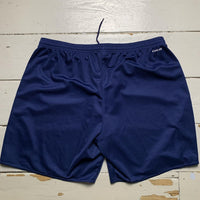 Adidas Navy and White Football Shorts