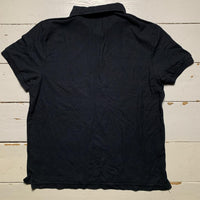 Nike Swoosh Black and White Polo Shirt