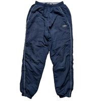 Umbro Navy and Grey Shell Trackpant Bottoms (S)