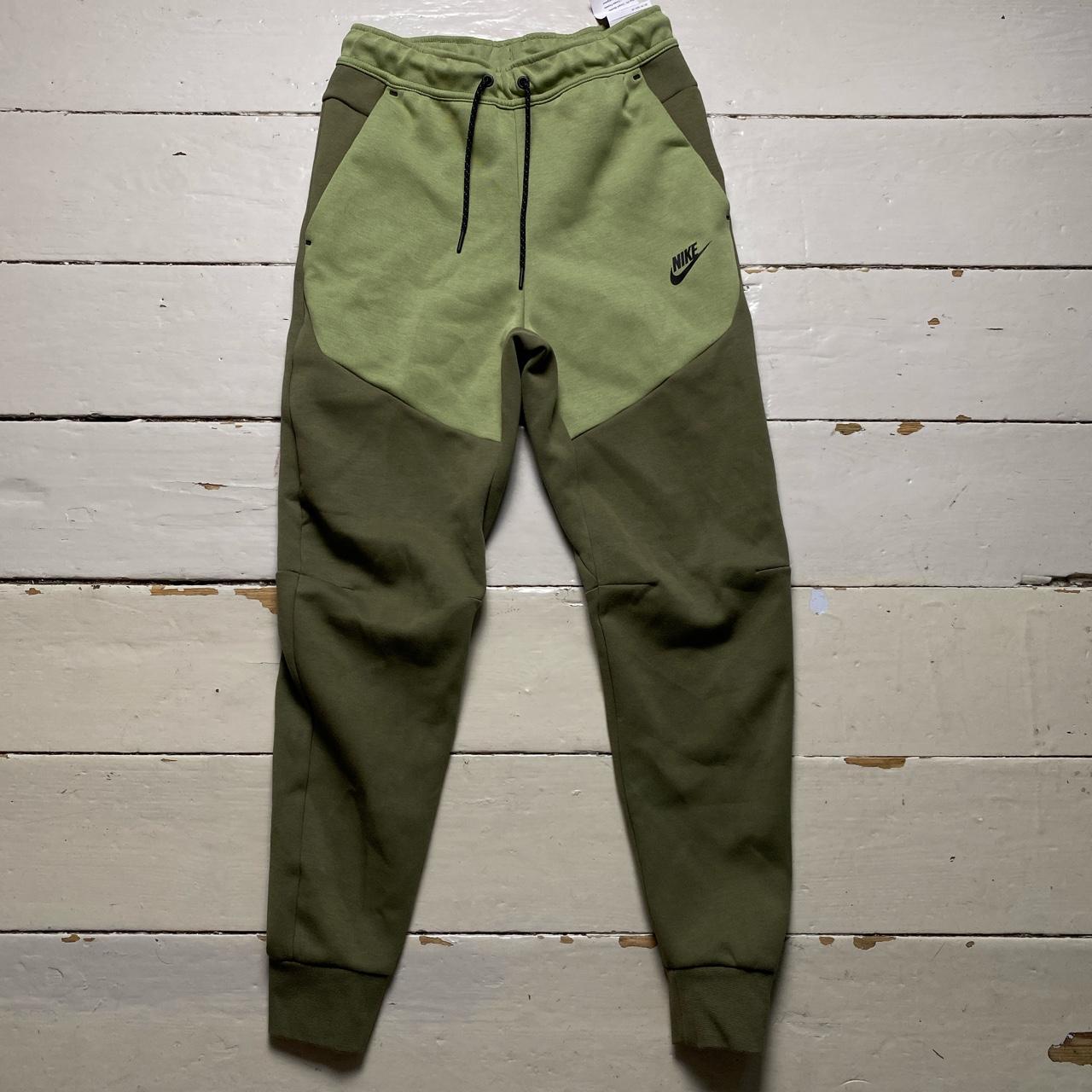 Nike Tech Fleece New Season Khaki Two Tone Green Jogger Bottoms