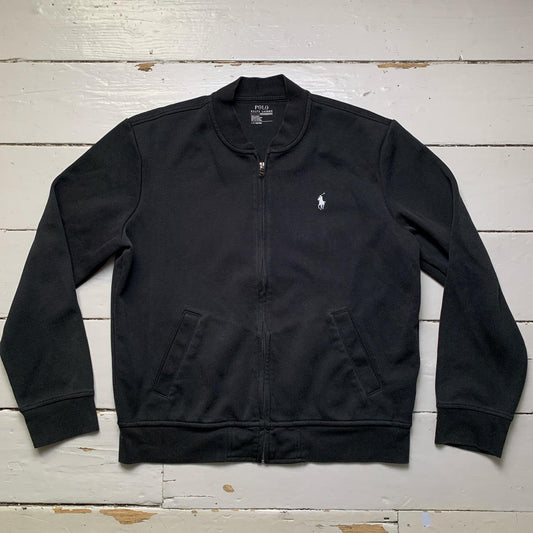 Polo Ralph Lauren Black and White Pony Zip Tracksuit Jacket