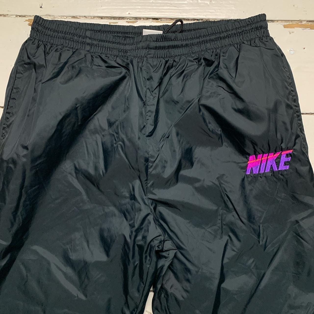 Nike Vintage 90’s Shell Trackpant Baggy Bottoms Black Purple and Pink