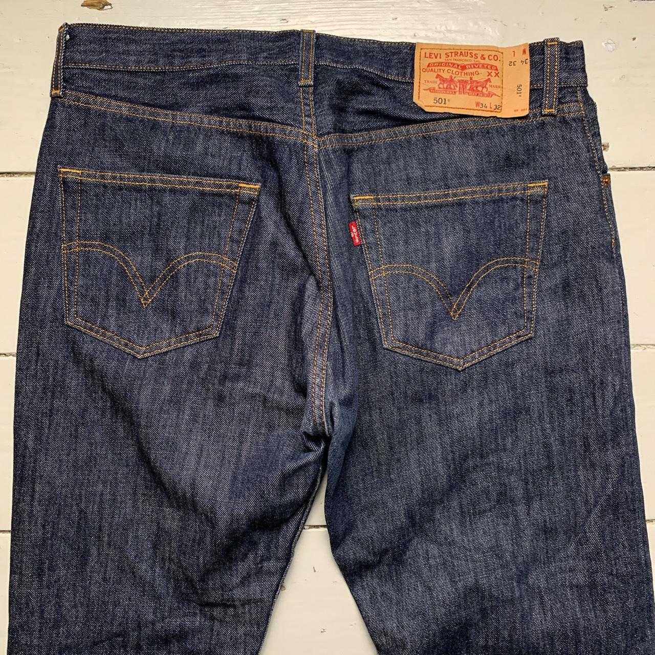 Levis 501 Vintage Navy Baggy Jeans