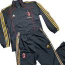 AC Milan Football Vintage Black Gold and Red Shell Tracksuit (L)