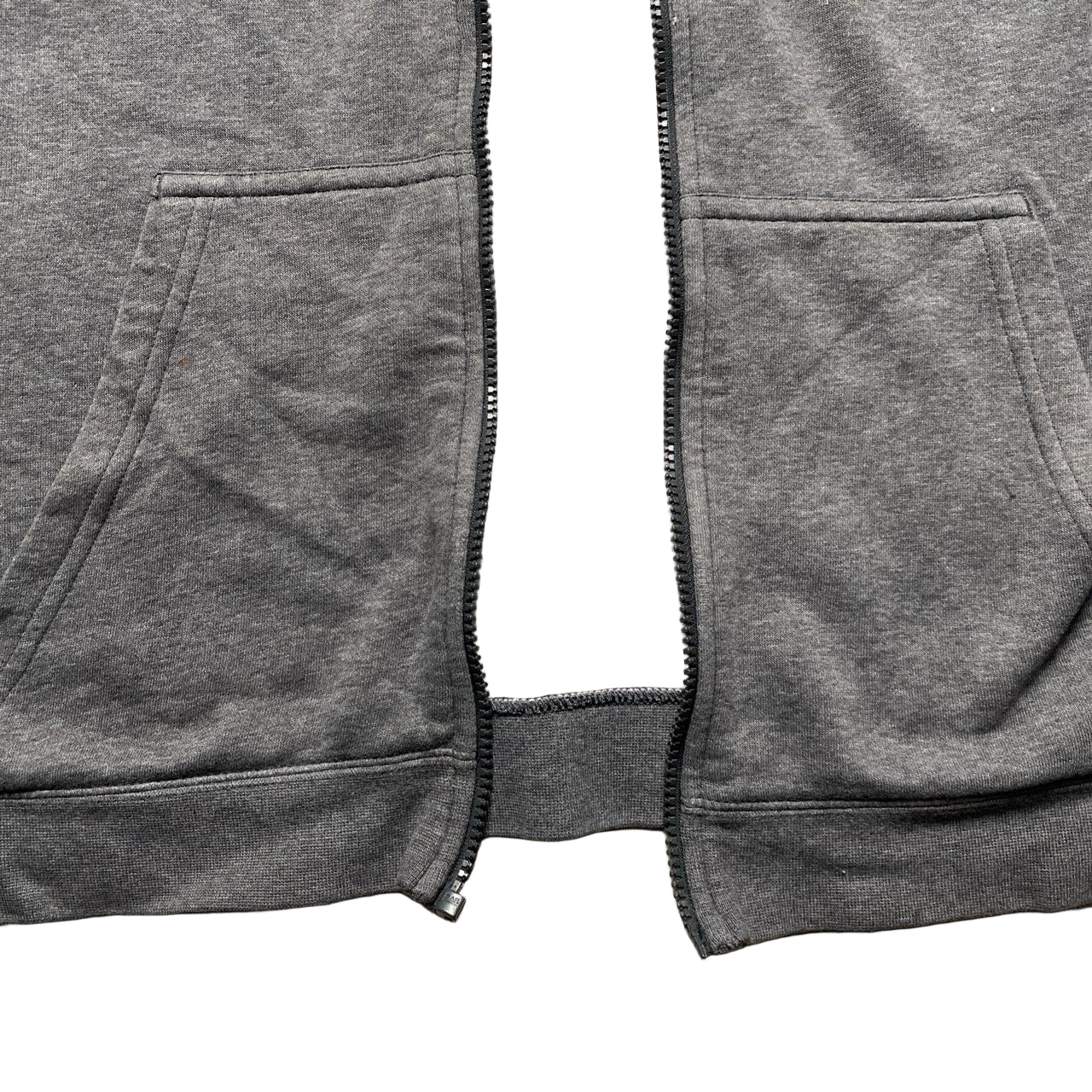 Nike Grey and White Swoosh Hoodie (M)