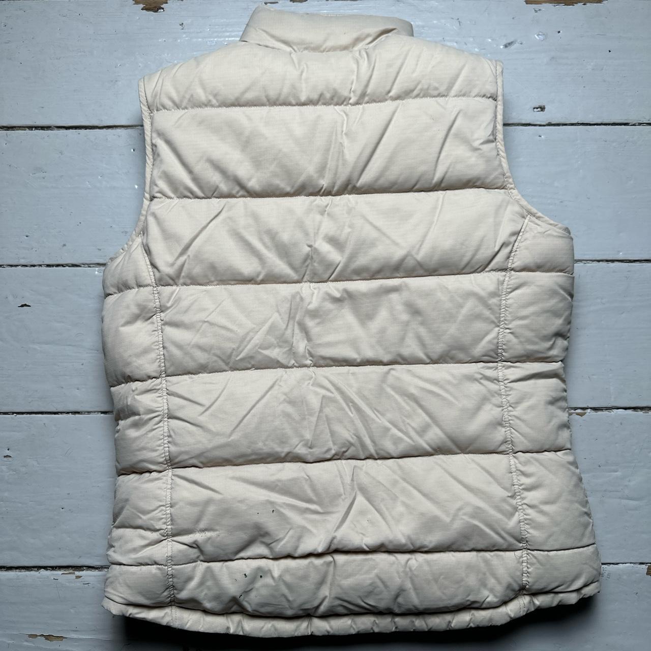 Nike Vintage y2k Womens Reversible Gilet Cream and Black