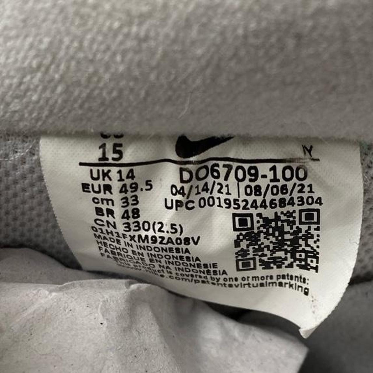 Nike Air Force 1 White and Red Pull Tab (UK 14)
