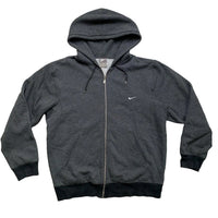 Nike Swoosh Grey and White Vintage Hoodie (L)