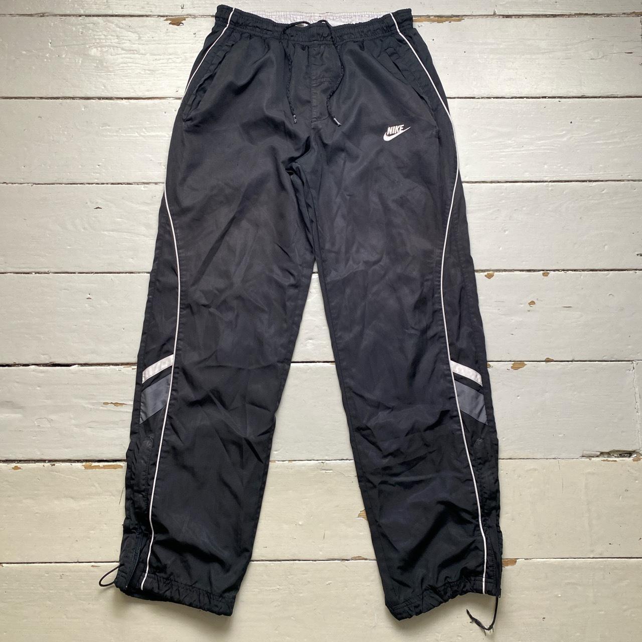 Nike Black and White Shell Trackpant Baggy Bottoms