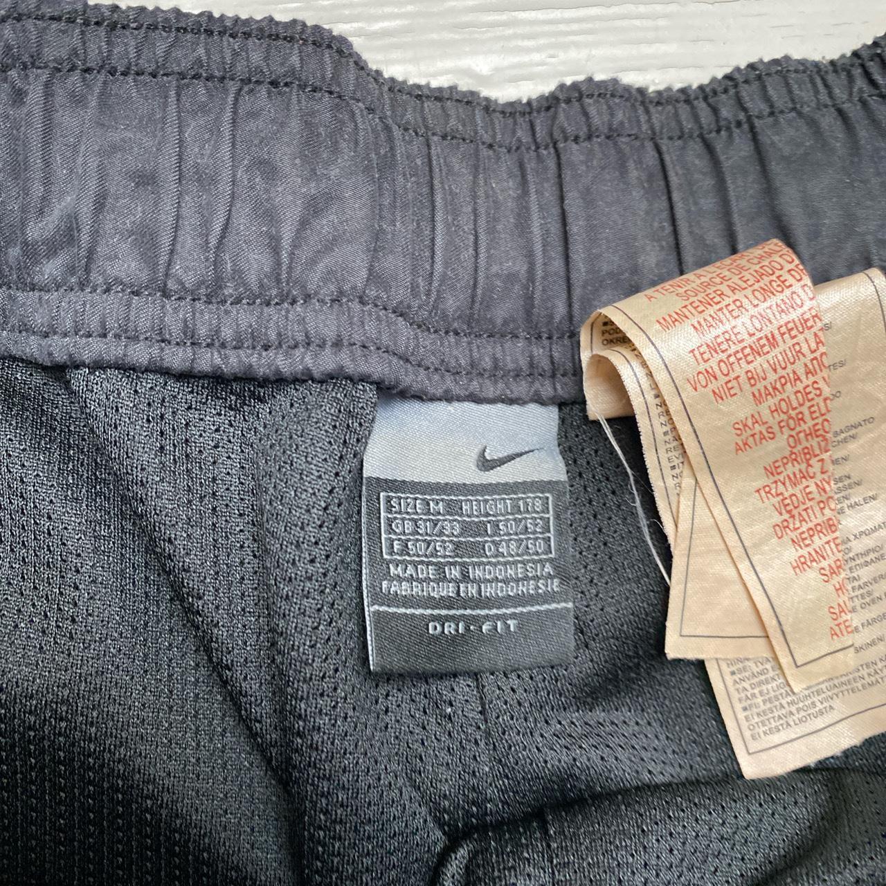 Nike Swoosh Dri Fit Vintage Baggy Battlegrounds Basketball Shell Trackpant Bottoms Black White and R