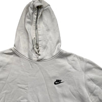 Nike Cream White and Black Swoosh Hoodie