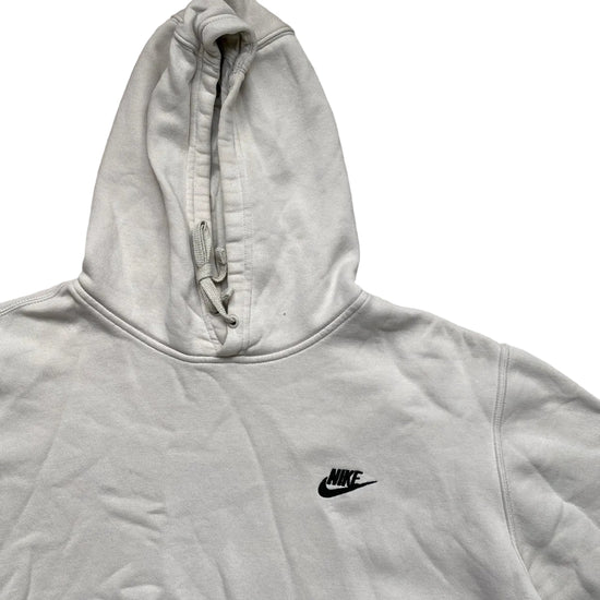 Nike Cream White and Black Swoosh Hoodie