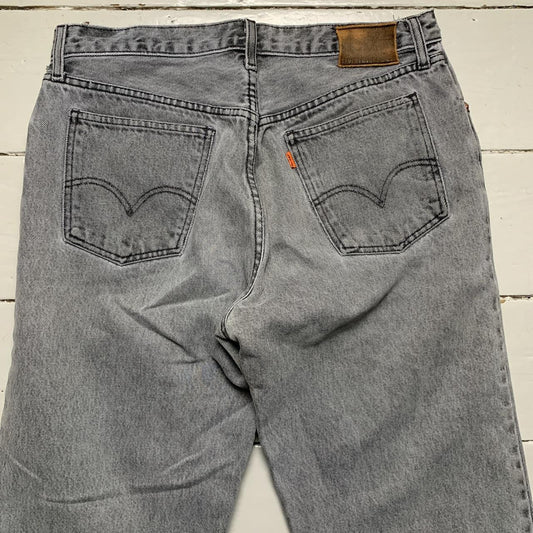 Levis 618 Grey Vintage Baggy Orange Tab Jeans