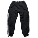 Adidas Black and White 3 Stripe Shell Trackpant Bottoms (S)