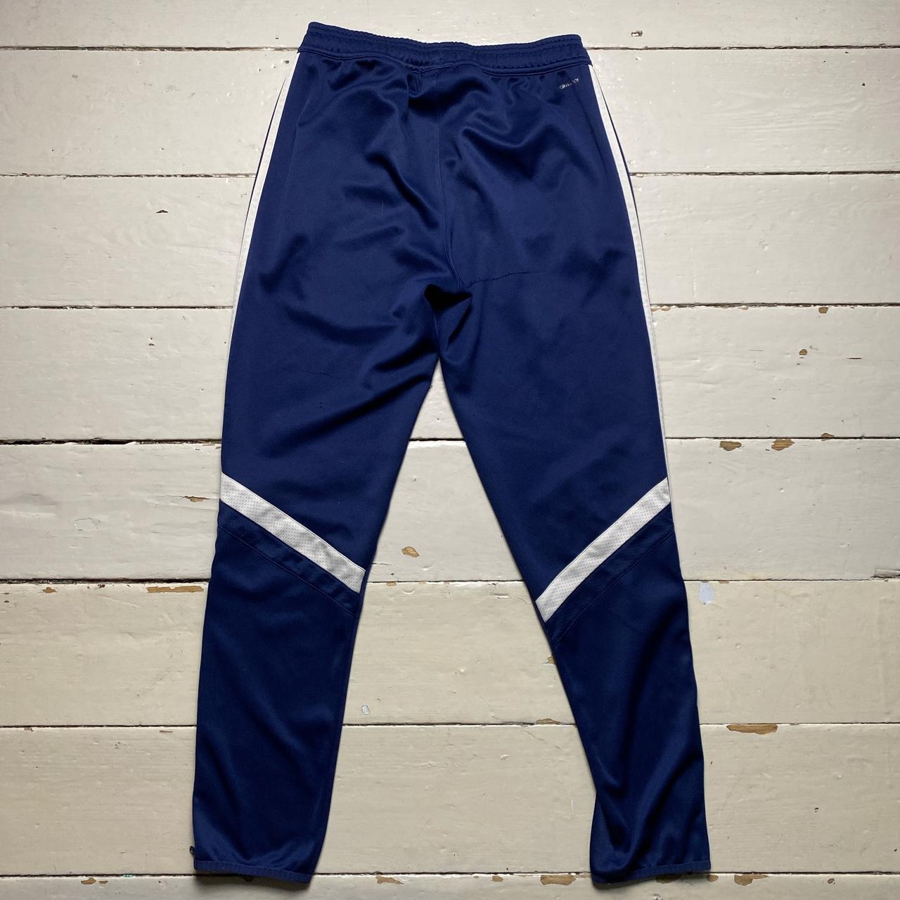 Adidas Navy and White Track Pant Slim Joggers