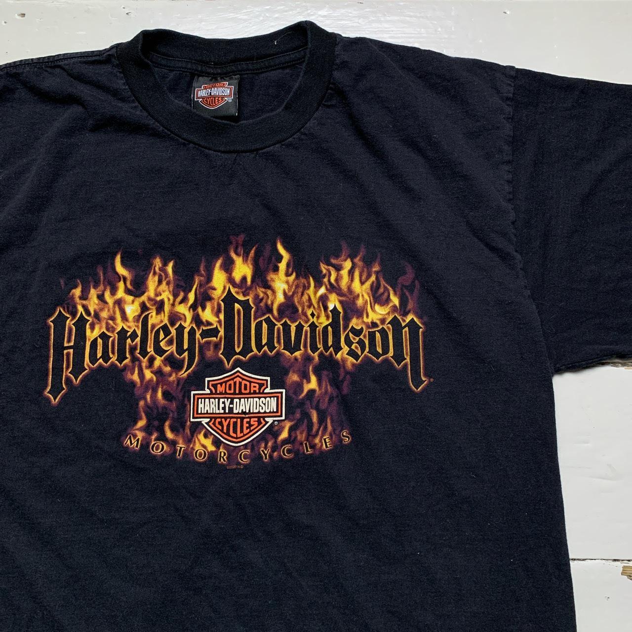 Harley Davidson Vintage Made in USA Flame T Shirt