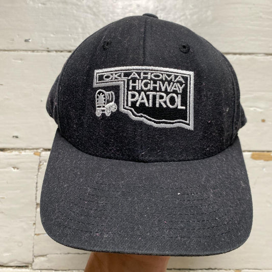 Oklahoma Highway Patrol Black and White Cap