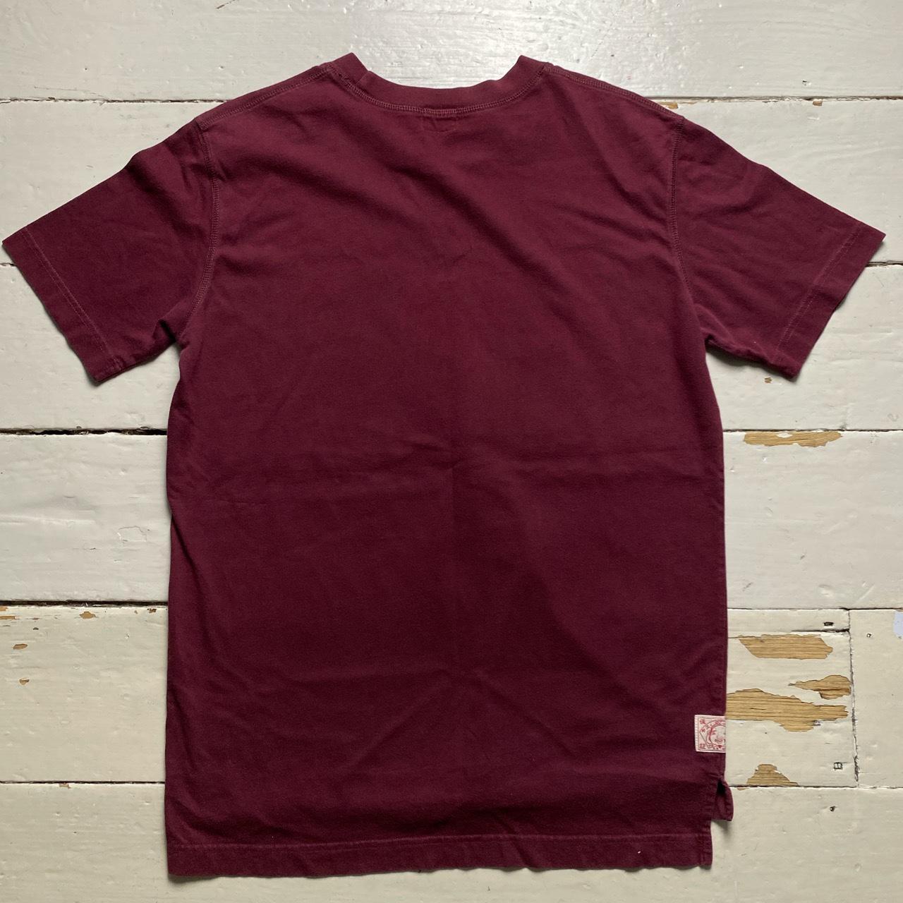 Evisu Burgundy Buddha T Shirt