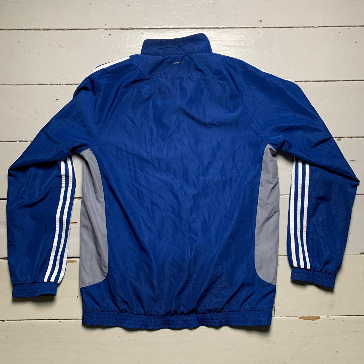 Adidas Vintage Blue and White Stripe Track Jacket