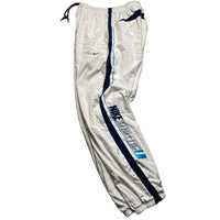 Nike Athletic Vintage Shell Trackpant Bottoms White and Blue (S)