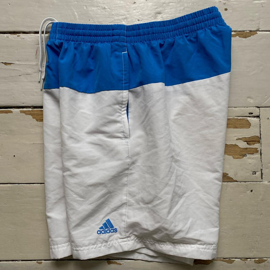 Adidas Vintage Shell Track Pant Shorts Blue and White