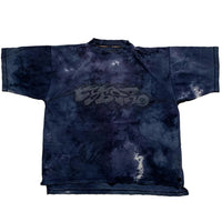 Bad Mad Hardwear Vintage 90’s Tie Dye Graffiti Skeleton T Shirt Navy (2XL)