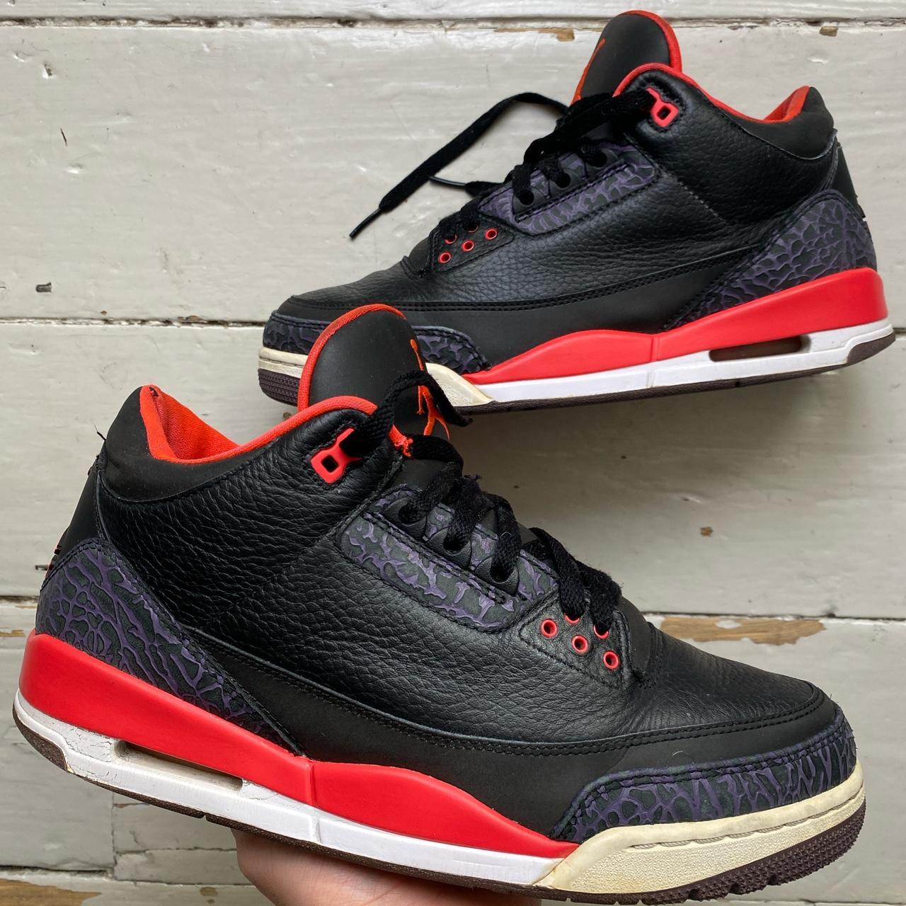 Jordan 3 Cement Crimson Black and Red