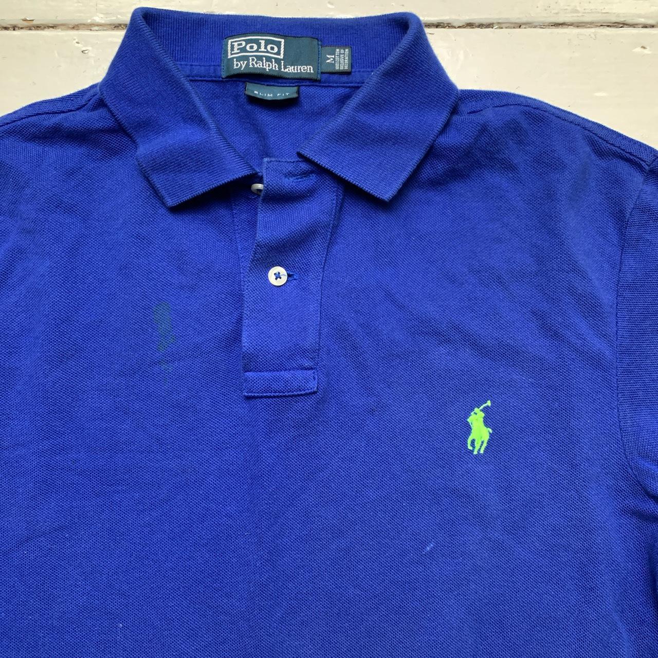 Polo Ralph Lauren Blue and Green Long Sleeve Polo Shirt