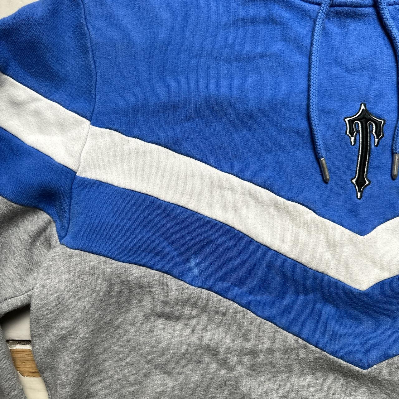 Trapstar Irongate Blue White and Grey Hoodie
