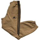 Adidas Sand Brown and Black Stripe Shell Trackpant Bottoms (M)