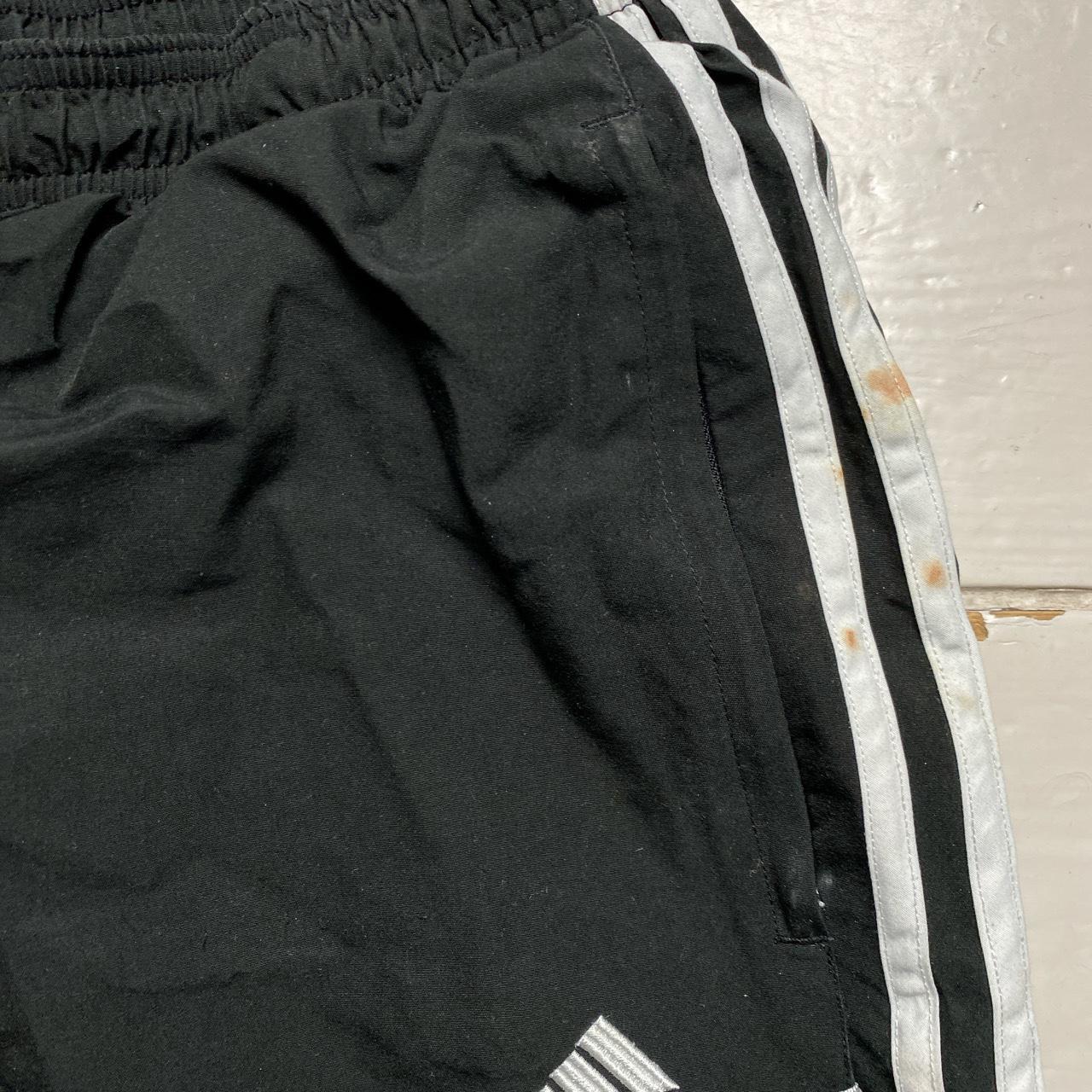 Adidas Black and White Shell Trackpant Bottoms