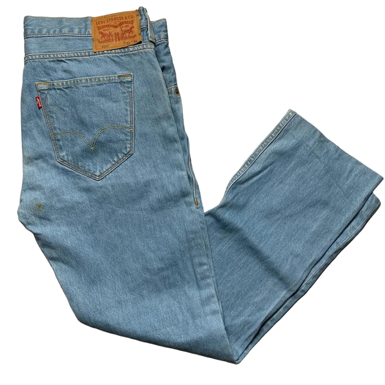 Levis 504 Baggy Light Blue Vintage Jeans (32W)