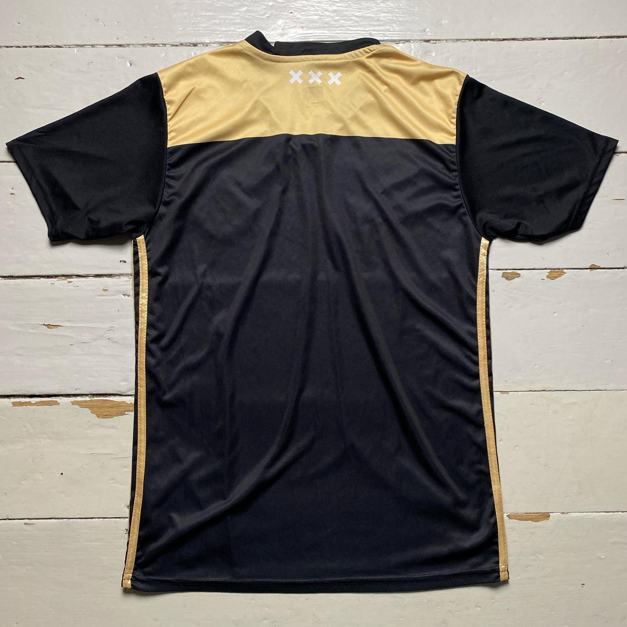 Ajax Adidas Black and Gold Football Jersey