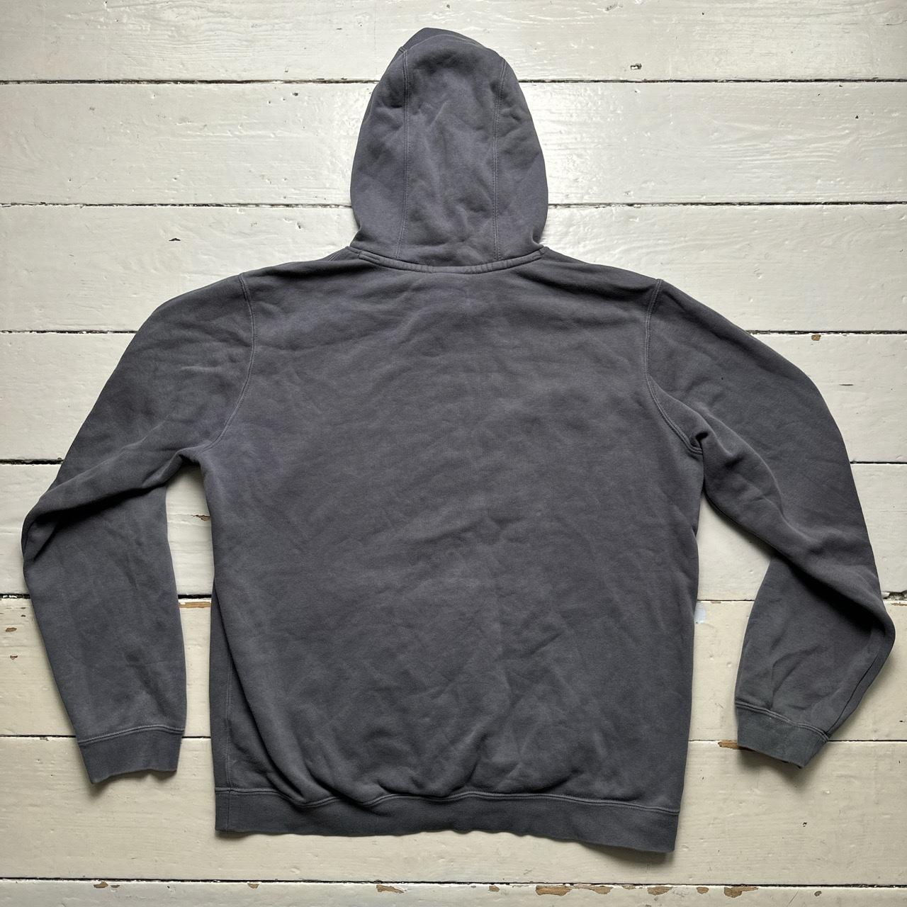 Nike Club Contrast Stitch Grey and Red Hoodie