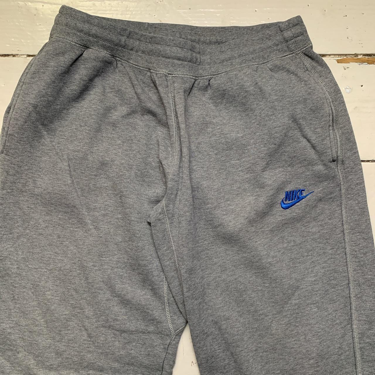 Nike Swoosh Grey and Blue Baggy Vintage Joggers
