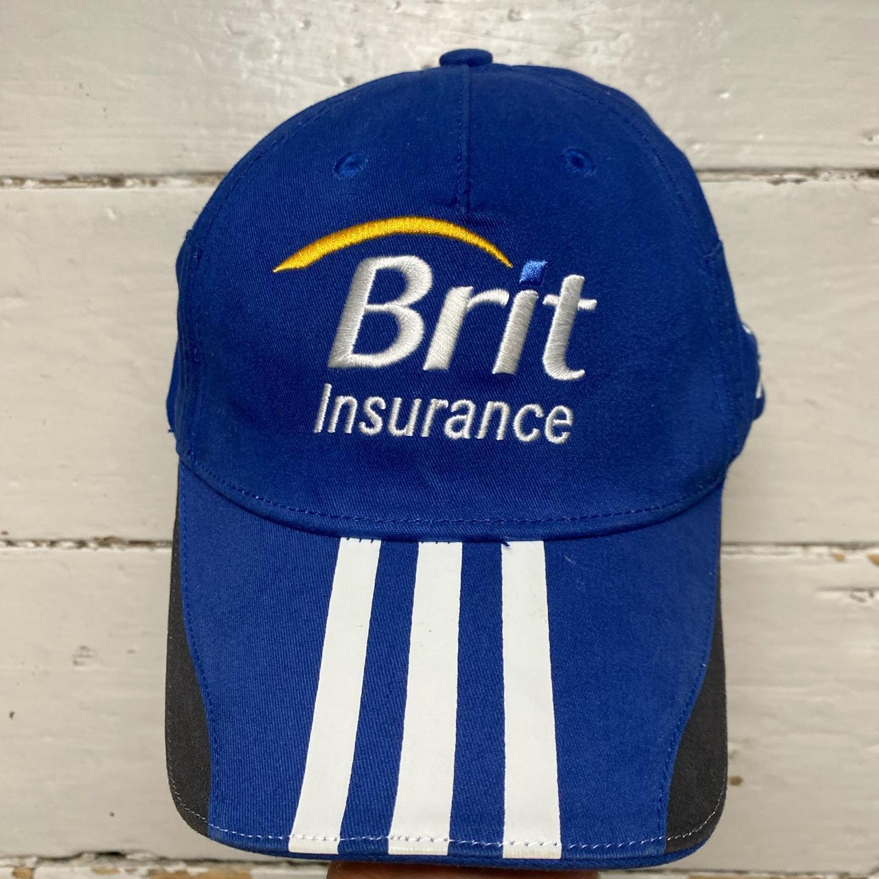 England Cricket Adidas Brit Blue and White Stripe Cap