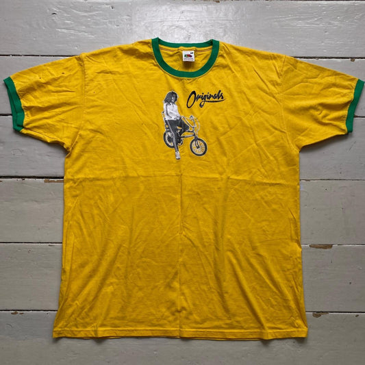 Bob Marley Chopper Originals T Shirt Brazil Yellow and Green