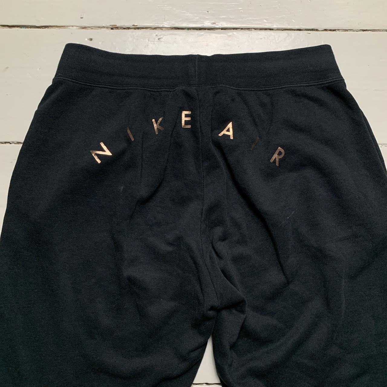 Nike Air Womens Black and Rose Gold Jogger Bottoms