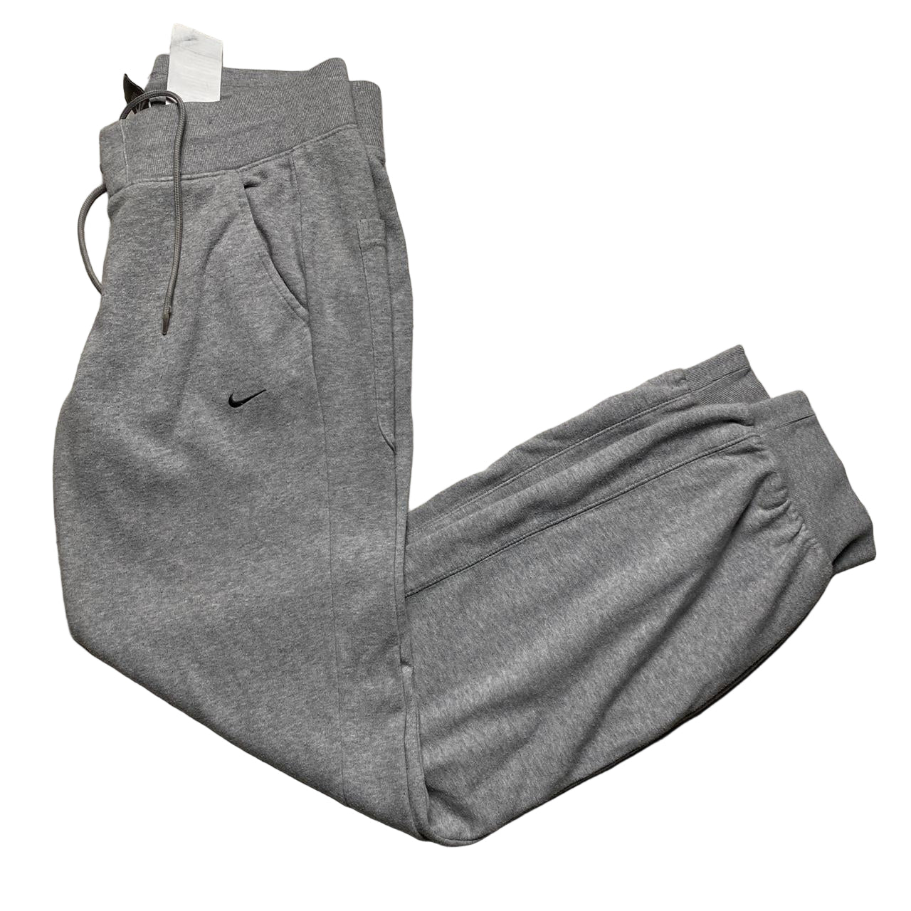 Nike Swoosh Vintage Womens Baggy Grey and White Joggers (M)