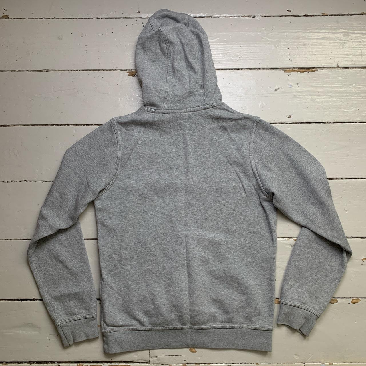 Nike Swoosh Grey and White Hoodie