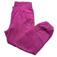 Nike Pink and White Swoosh Baggy Jogger Bottoms (XL)