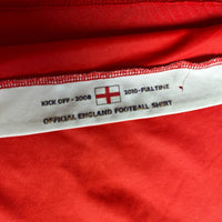 England Vintage Umbro Red Football Jersey 08-10 (2XL)